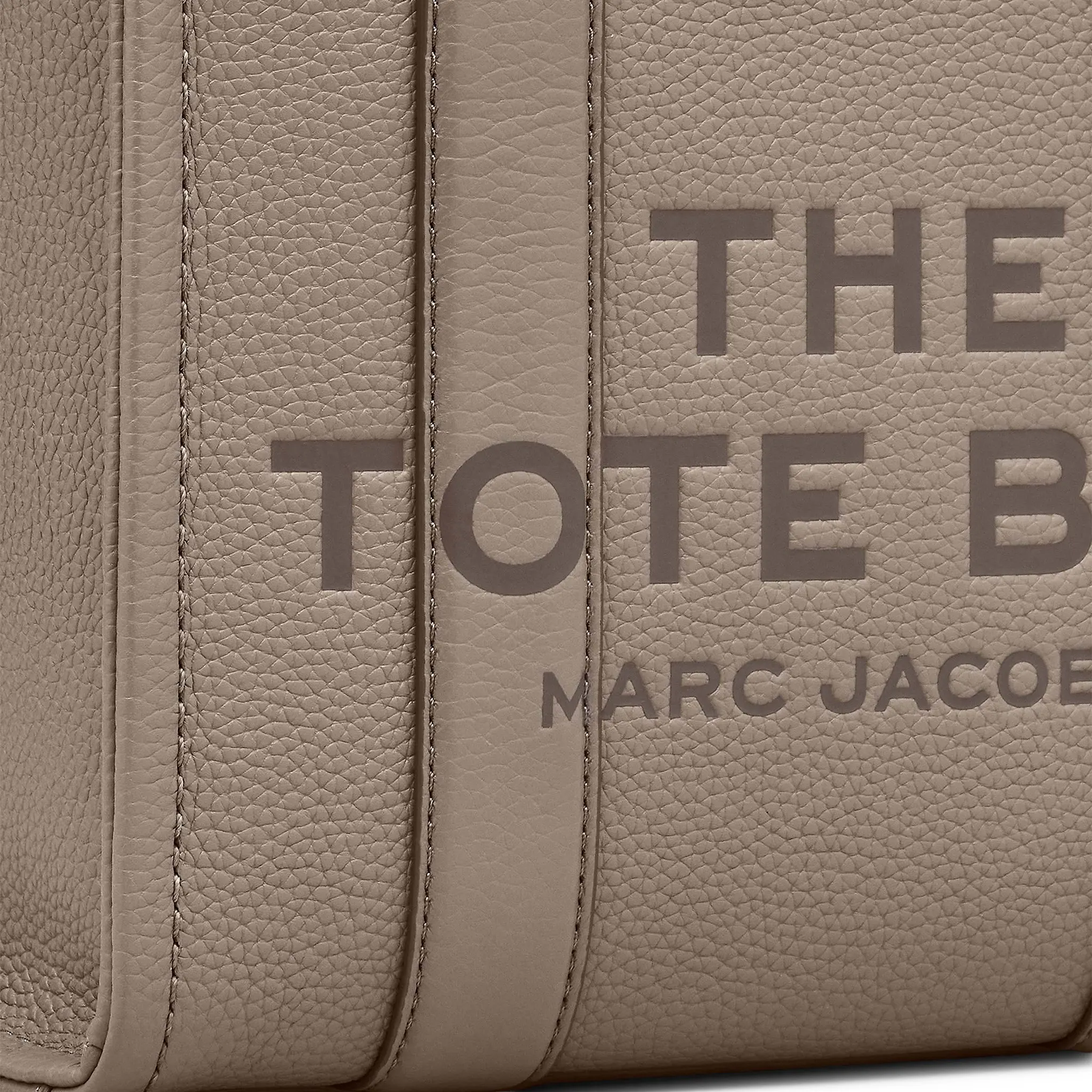 Detailed Front View of Mark Jacobs Small Leather Cement Tote Bag H009L01SP21